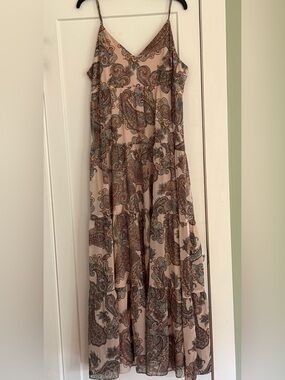 Express Paisley Tiered Maxi Dress Size Large